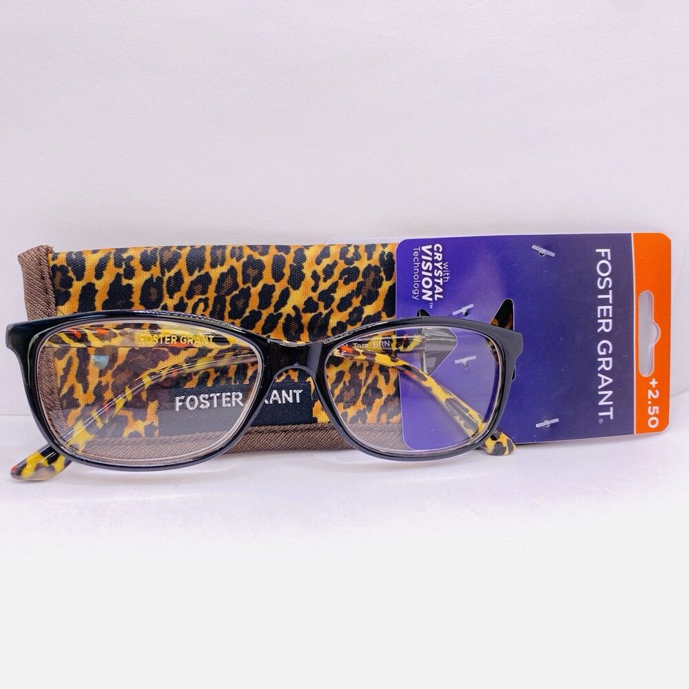Foster Grant Reading Glasses +2.50 53 [] 15 145 MM Tara BRN New With Case